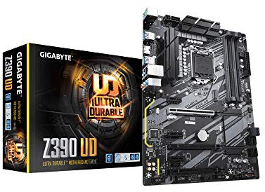 GIGABYTE Z390 UD (LGA 1151 (300 Series) Intel Z390 SATA 6Gb/s ATX Intel Motherboard for Cryptocurrency Mining with above 4G Decoding, 6 x PCIe Slots)