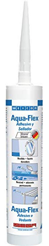 WEICON Aqua-Flex | 310 ml | Adhesivo para superficies mojadas y húmedas | Blanco
