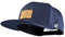 ChiemX Unisex Baseball Snapback Cap mit Lederpatch und Schirm Gerade Navy-Blau Unisize