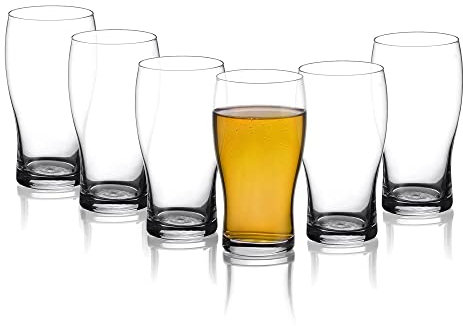 Amisglass Tulpen-Gläser, 6er-Set, Classics Craft Biergläser, Pub Bierglas für Biertrinken, 600 ml