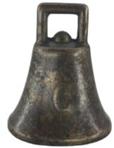 Glocke aus brüniertem Messing für Tiere Schafe Lämmer Hunde 6 x 7 cm