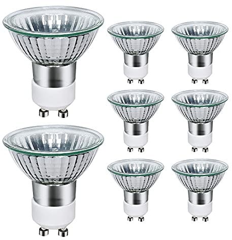 Sarveeta GU10 Halogen Bulbs 35W Dimmable, 220V GU10 Halogen Spotlight Bulbs 2 Pin,400 LM,2800K Warm Withe (Pack of 8)