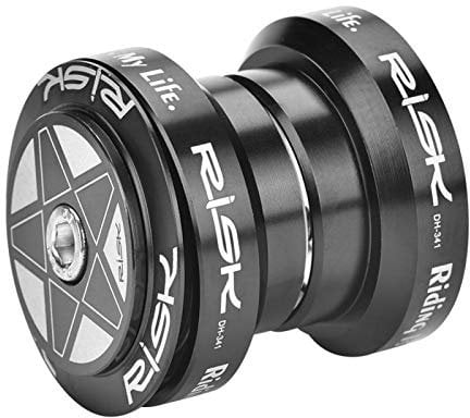 Bearing Headset, No Fading Aluminum Alloy 34mm Headset for 28.6mm Straight Steerer Fork Bearing(black)