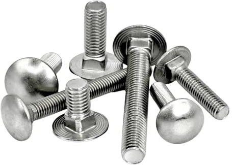 Schlossschrauben Flachrundschrauben Schlosserschrauben Torbandschrauben DIN 603 Vierkantansatz Edelstahl A2 V2A Vollgewinde M5/M6/M8/M10 // EHK-Verbindungstechnik