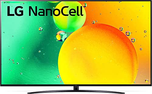 LG NanoCell 75NANO766QA Smart TV 4K 75 Serie NANO76 2022, Processore α5 Gen 5, Filmmaker Mode, Game Optimizer, Wi-Fi, AI ThinQ, Google Assistant e Alexa Integrati, Telecomando Puntatore