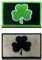 2 St.Irisch Klee Emblem Glückliches Shamrock Bestickter Aufnäher Gestickt Abzeichen Applikationen für Kleidung Taschen Rucksack Uniform Weste Hundegeschirr Militär Taktisch