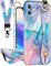 LISEVO (2in1 Marble Wrist Strap Case for iPhone 11 6.1 Inch Cute Aesthetic Marble Design Women Green Girly Designer Cases Hand Strap Girls Handle Finger Phone Cover+Lanyard for iPhone 11