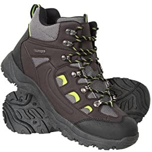 Mountain Warehouse Adventurer Mens Waterproof Boots - IsoDry Shoes with Synthetic Upper, Mesh Lining, Deep Lugs & EVA Cushioning - Spring Summer, Hiking & Outdoors Lime Adult Shoe Size 8