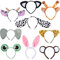 Hifot Zootiere Ohren Stirnband Tiere Haarbänder Elefant Giraffe Kuh Tier Kleid Set Kostüm Party Dekoration Zubehör für Kinder Geburtstag Halloween