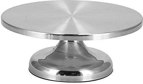 Tyenaza Aluminum Alloy Revolving Cake Stand, 12 Inch Rotating Cake Turntable Baking Display Tray Plate Tools