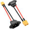 PNGKNYOCN AC 250 V 15 A IEC320 C14 Stecker auf XT60 Buchse, Stromwandlungskabel mit 14 AWG-Verkabelung, 3-polig, 1 horizontal und 2 vertikal, als Ersatz für elektrische Motorradsteckdose (2er-Pack)