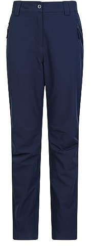 Mountain Warehouse Arctic Thermal Womens Trousers - Fleece Lined Pants, Stretch, Many Pockets, Cosy Ladies Bottoms, Warm - for Walking, Camping, Hiking Navy (Short) Women's Size 20