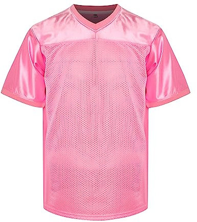 MESOSPERO Maillot de football vierge pour homme pour entraînement athlétique et loisirs quotidiens, rose, Taille XS
