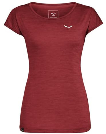 Salewa Damen Puez Melange Dry T-shirt Women Jacke, Syrah Melange, 3XL EU