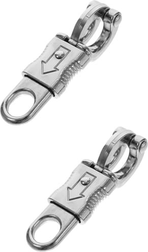 Housoutil 2 Pcs Panic Hook Quick Release Panic Snap Panic Hook for Panic Shooting with Fixed Eyelet Back Panic Snap Metal Zinc Alloy
