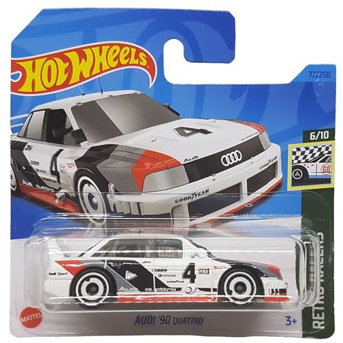 Hot Wheels - Audi ´90 Quattro - Retro Racers 6/10 - HKG35 - Short Card - Good Year - Weiss - Mattel 2023