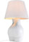 Kare Design Tischleuchte Donna in Weiß (48 x 30 cm) – moderne Lampe in Form einer Skulptur – Tischlampe aus Polyresin mit E27 Fassung ohne Leuchtmittel