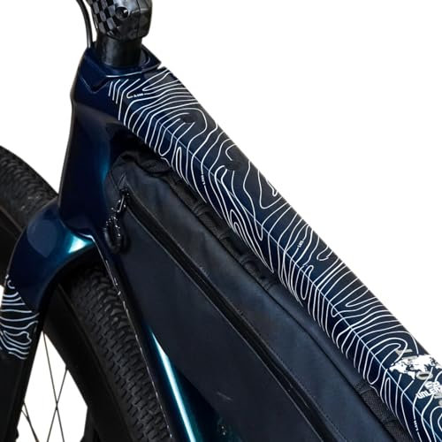 unleazhed Gravelbike Rahmenschutzfolie TOPOLINES White MATT | Rahmenschutzfolie für Gravel Bikes Made in Germany| Komplett Rahmenschutz-Set