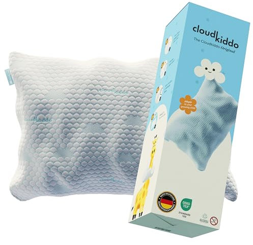Cloudpillo Memory Foam Pillow für Kinder – Premium Schlafkissen, 37 x 55 cm, Ergonomisch, Weiß, Ideal für die Schlafbedürfnisse von Kindern