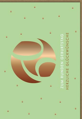 Geburtstagskarte 60 Jahre Jubiläum, Elegantes Design mit Goldakzenten, Glückwunschkarte zum Runden Geburtstag mit Herzlichen Wünschen, Hochwertige Grußkarte - mit Umschlag