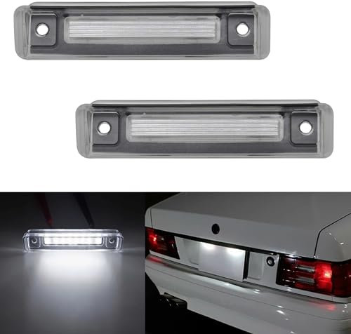 BHZNGD Kennzeichenbeleuchtung, 2 Stück, fehlerfreie weiße Kennzeichenleuchte, (kompatibel mit) Compatible with Benz SL/Klasse R129 1989-2001, E/Klasse S124 1985-1996