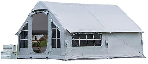 NOALED Glampingzelt für 6–8 Personen mit Pumpe, aufblasbare Zelte, einfacher Aufbau, 4-Jahreszeiten-wasserdichtes Outdoor-Haus zum Angeln, Camping und Wandern