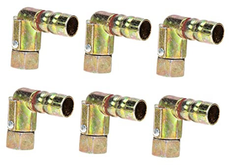 Hohopeti 6pcs Copper Stove Adapter Joint 1.1cm Internal Thread Elbow Connector for Gas Cooker Kitchen Pipe Connection