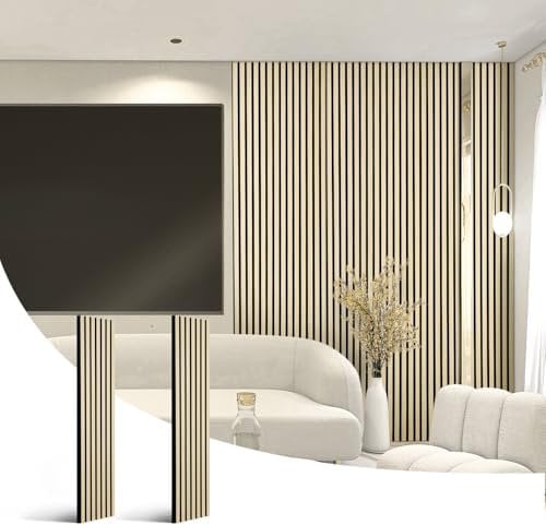 2Pcs Wood Wall panels, 120cm×28.5cm Wood Slat Acoustic Panels Sound Absorbing,Noise Sound Dampening Panels for Living Room,Bedroom, Studiio,Office, Oak