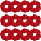 VENUSTE Rote Haargummis, Premium-Samt-Haargummis für Haare, einfarbig, dicke Haarbänder, weiche Seile, Pferdeschwanz-Halter, Haarschmuck für Damen und Mädchen, 12 Stück