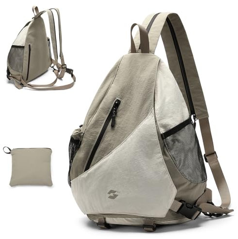 GOLF QUALITY Sling Bag Herren Rucksack Damen Klein Brusttasche Damen Herren 2 in 1 mit Abnehmbare Schultergurte, Crossbody Bag Chest Bag Umhängetasche Handtasche Schultertasche,Graugrün