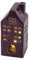 LED Lichthaus Haus in lila/violett Keramik Deko-Figur Winter-Dorf Windlicht in aubergine Heim-Deko Raumdeko modern Weihnachts-Deko KerzenhalterHerbst-Deko Advent inklusive LED Beleuchtung