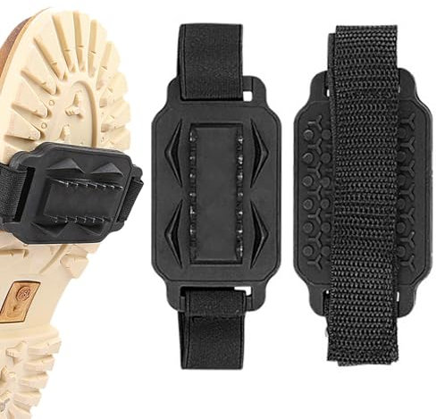 jamgeery Eissteigeisen, Eisstollen für Schuhe - Rutschfestes Schnee-Traktions-,Eisgreifer, Schuhspikes für Eisschnee, Winterwandern, Klettern, Eisfischen