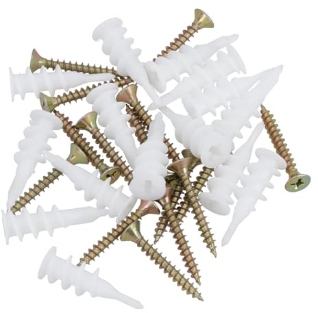 Plasterboard Nylon Fixings Cavity Wall Speed Anchor Plugs and Screws 33mm 30pc