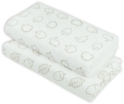MuslinZ EXL Baby Muslin Squares, Newborn Receiving Blanket, Large Muslin Swaddle XL 100x90cms Soft, Breathable and Absorbent 100% Cotton (2 Pack) (Oak Taupe)