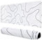 Large Gaming Mouse Pad, Topographic Mouse Mat for Gaming Mousepad Office, Long XL Mouse Pads Keyboard Pad for Computer Laptop 31.5''x11.8'' Desk Mat (White)