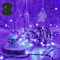 Isisyu Halloween Lights Outdoor, 3M 30LED Purple Fairy Lights Battery Operated with 6-Hour Timer, Green Wire IP65 Waterproof Halloween Decoration Lighting for Christmas, Party, Holiday, Hallo