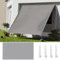Tenda da sole impermeabile 3x9M Pergola per patio esterno cortile balcone blocco UV 95% grigio chiaro vela da giardino