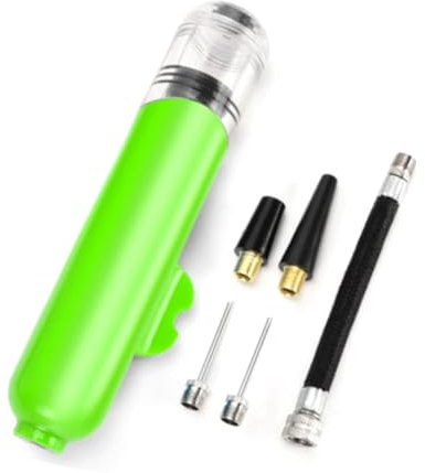 JNJOOD Zweiwege-Mini-Ballpumpe, Fußball, Basketball, Volleyball, Spielzeug, Schwimmring, Rettungsweste, Aufblasbar, Tragbare Pumpe, Grün