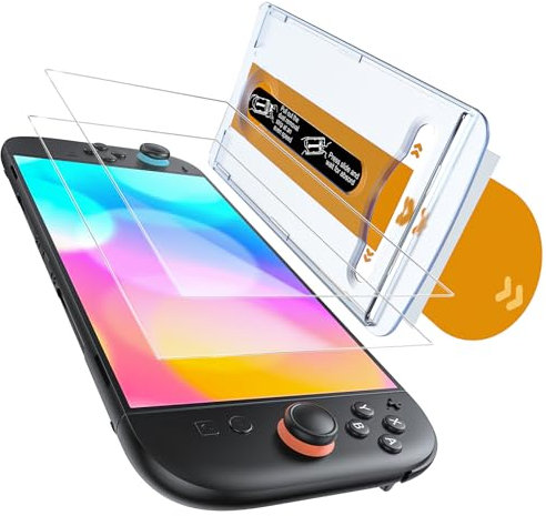Auarte 2 Pièces Verre Trempé pour Nintendo Switch 2 Console (2025) avec Auto Alignment Frame, Protection écran accessoires pour Switch 2 [Antichocs de qualité militaire], 7,9 Pouces