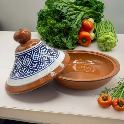 Tajine in Terracotta XL 32cm – Autentica Pentola Etnica Marocchina/Tunisina con Ebook Gratuito 1504251014