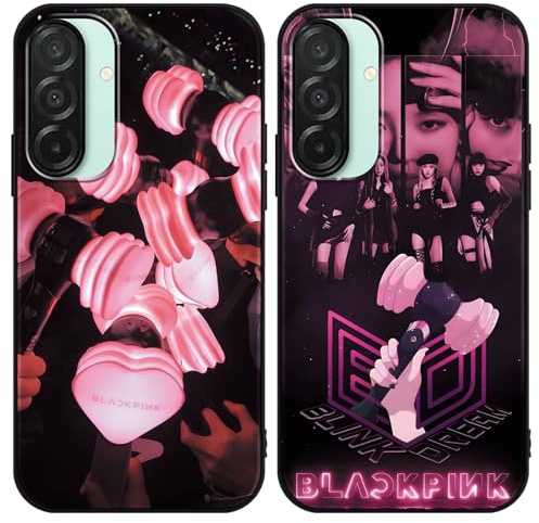 2 Stück Handyhülle für Samsung Galaxy A26 5G Hülle 6.64 Zoll, Blackpick Kpop Star Lisa Rose Jenny Jisoo Ästhetik mit Motiv Designs Schwarz Schutzhülle Stoßfest TPU Weich Ultra Dünn Cover Case