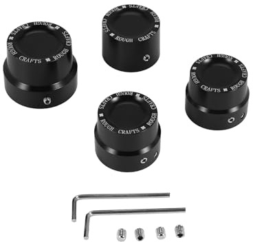 MRNHA 4 PièCes SéRies Noir Aluminium Rough Craft Sculpture et ArrièRe Essieu ÉCrou Couvre Couvercles AdaptéS pour XL883 XL1200 Dyna Touring V-Rod