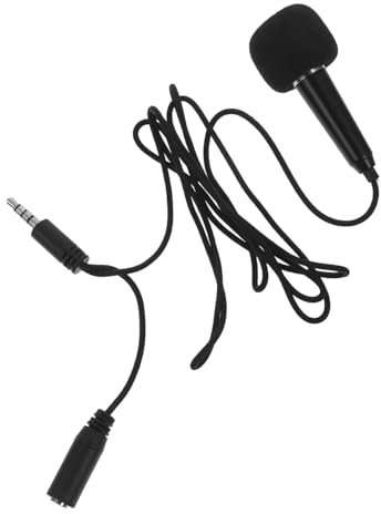 SECFOU Mini Microphone Portable Tiny Mic for Phone Recording Wired Small Vocal Microphone Compatible Smartphone Laptop for Karaoke Chatting