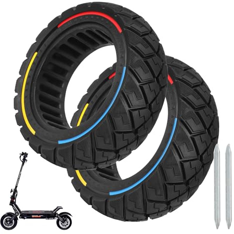 D8L 90/65-6.5 Vollgummireifen für 11-Zoll-Elektroroller Ersatzzubehör passend für Dualtron Thunder Speedual Plus Zero 11X Kaabo Wolf Warrior 2 Stück