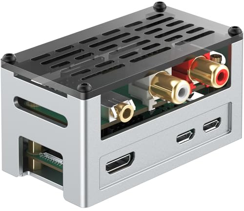 InnoMaker Raspberry Pi Zero Aluminiumgehäuse mit Kühlkörper - Passivkühlung, belüftetes Design, kompatibel mit DAC Mini/AMP Pro Mini & den meisten Pi Zero Erweiterungsboards