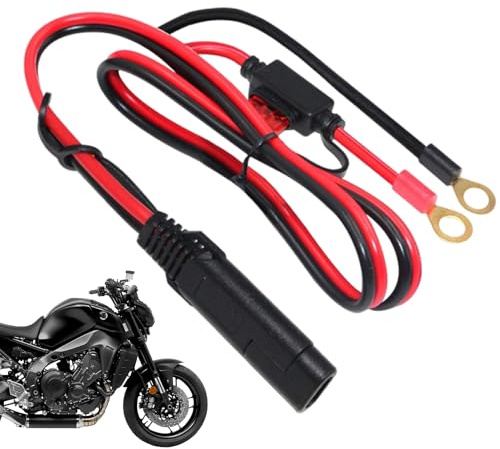 Batterie Verlängerungskabel - SAE Leitung, Schnelltrennstecker | O Ring Adapterbaugruppe, Langlebiges 2 Pin SAE Anschlusskabel Mit Ringverbinder Für Motorrad, Auto, Tragbares Batterieladegerät