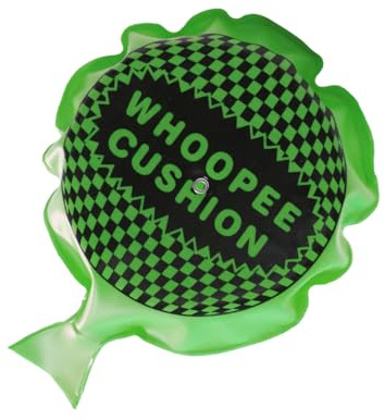 Wellrun 16CM Whoopee Cushion,Self-Inflating Fart Prank Cushion,Novelty Funny Party Joke Toy for Adults Office and Holidays(Green)