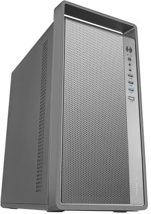 Tacens FORTIS II, Mini Tour PC MicroATX Façade Mesh Complète Haut Débit, 1x Ventilateur Arrière 120mm FDB Silencieux, Boîtier Compact en Acier SPCC Ultra-résistant, Poignée de Transport Intégrée, Noir