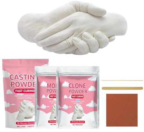 Gips Pulver | 100g Schnell Aushärtend Wasseraktiviert,Wasserbasierte Modelliermasse Für Anfänger - Für Geburtstag Valentinstag Kreativprojekte Deko Für Paare &