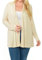 Pastel by Vivienne Damen Langarm Jersey Plus Size Cardigan, cremefarben, XX-Large Mehr
